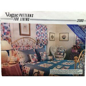 Vogue Patterns 2080 Home Decor Sewing Pattern Bedding Curtains Quilts Vintage